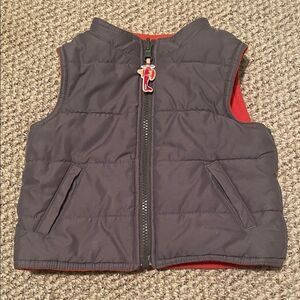 Please Mum Charcoal and Orange Infant Vest